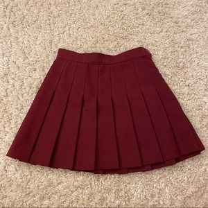American Apparel Maroon Tennis Skirt Size XS